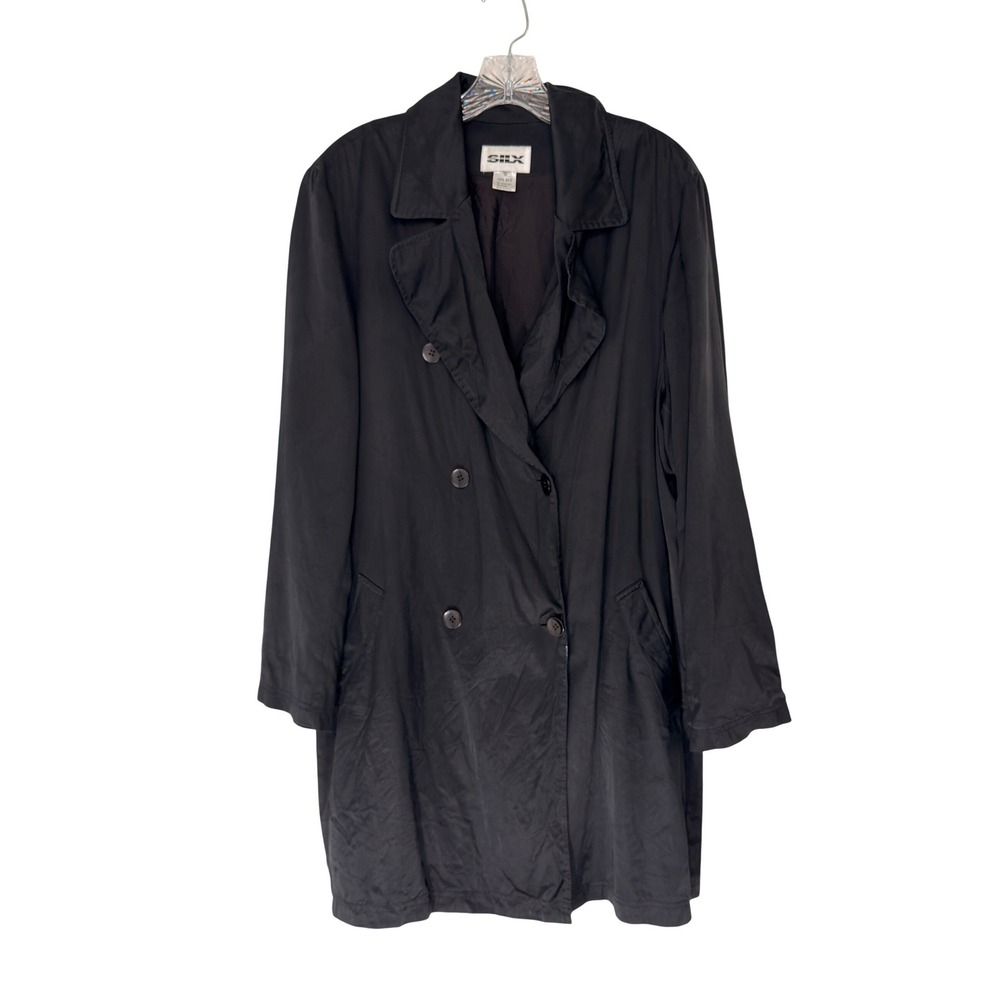 SILX Silk‎ Jacket Women's Vamp Grunge Punk Trench Coat Vixen Dark Romantic 12